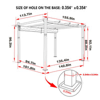 10 x 13 Pergola Coverage Area 130 sq.ft