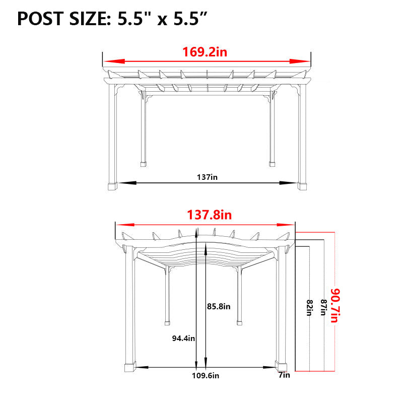 12 x 14 Wooden Pergola