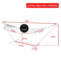 VEIKOUS Free-Standing Hammock, White