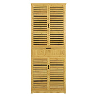 VEIKOUS 72" Kitchen Pantry Cabinet Bamboo