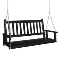 VEIKOUS Outdoor Swing Bench for Porch, 2-Person Wood Porch Swing with Heavy Duty Chains