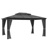 VEIKOUS Aluminum Gazebo with Polycarbonate Roof