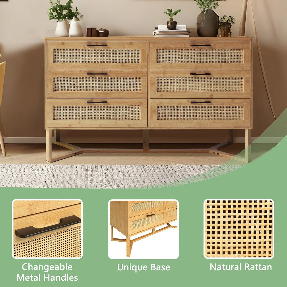 VEIKOUS 6 Drawers Dresser