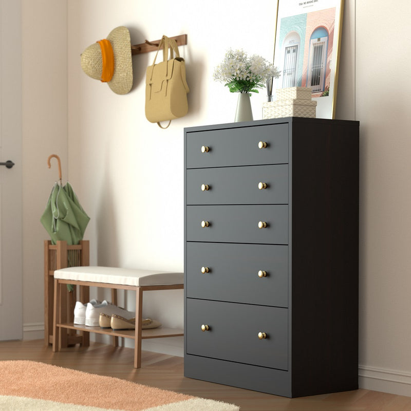 Veikous 5 Dresser Chest of Oversized Drawers for Living Room, Hallway and Entryway