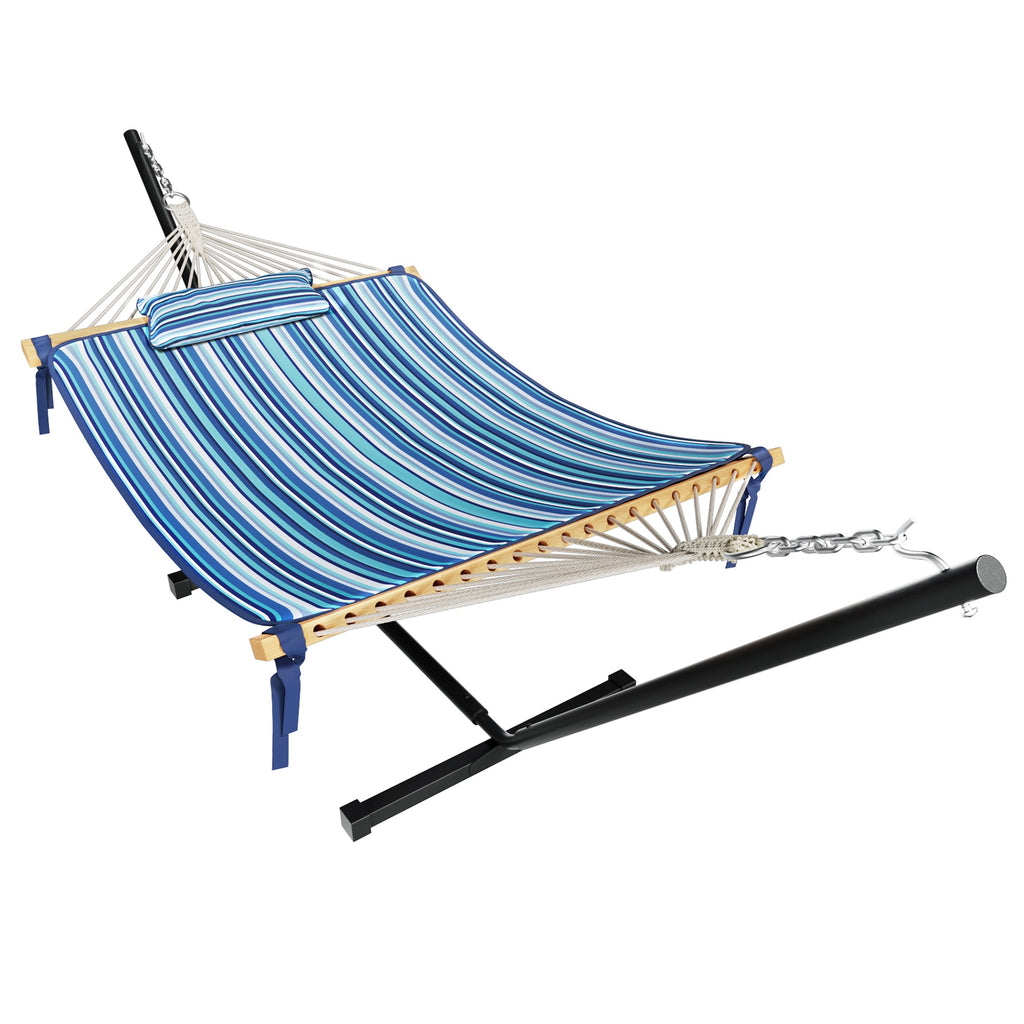 VEIKOUS Free-Standing Hammock, Blue Strips