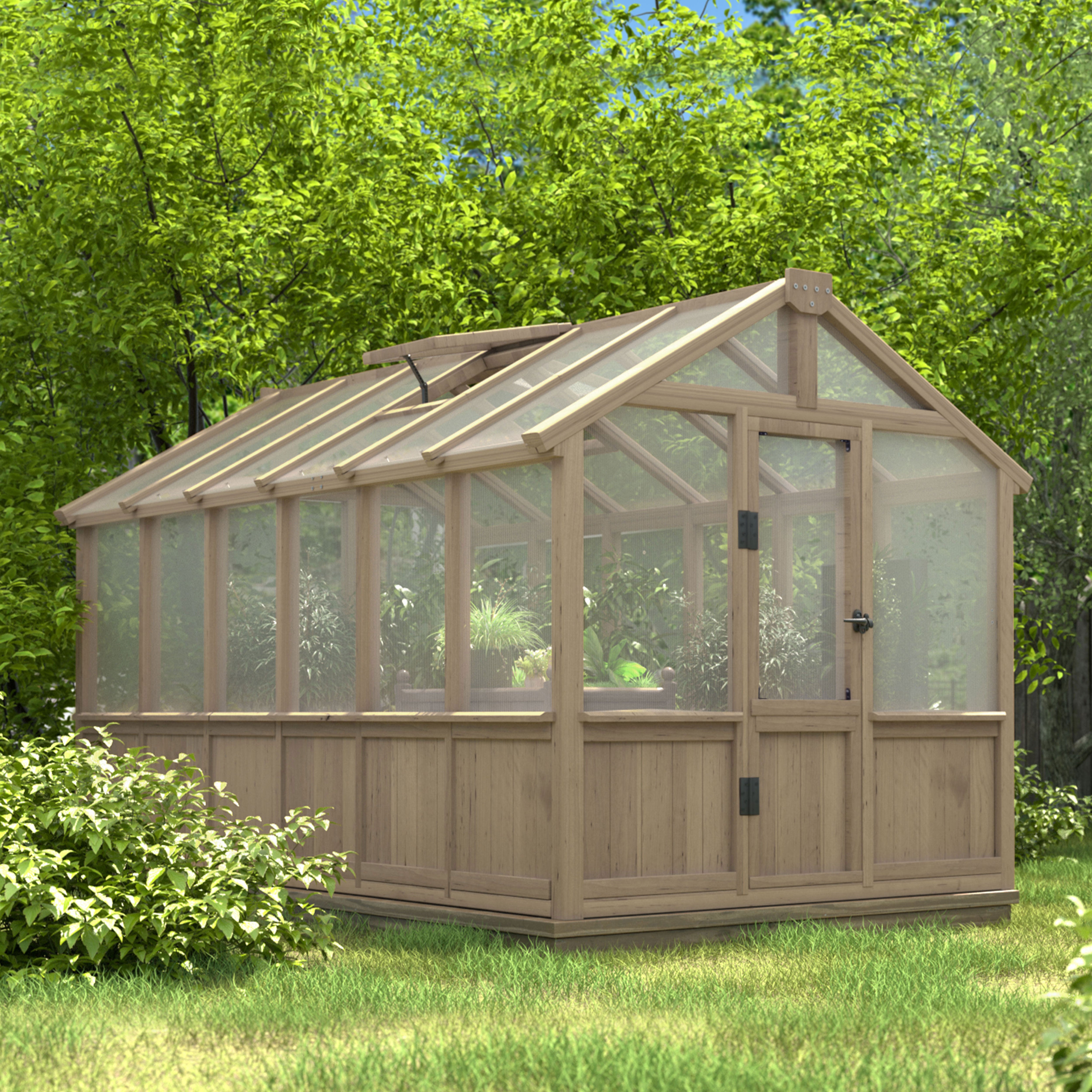 ノスタルジー33 VEIKOUS 12x6ft Cedar Wood Greenhouse – Polycarbonate Panels