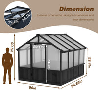 Ceder Wood Greenhouse, 8x8ft