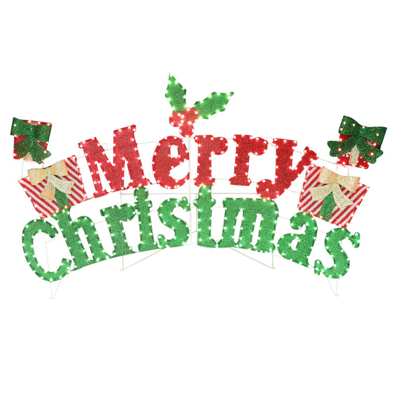 Veikous Merry Christmas Sign Lights Outdoor Christmas Decorations for Yard, Letter Board with 456 LED Lights Christmas Decor