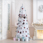 VEIKOUS Artificial Christmas Tree White for Home Holiday Decor, 7.5ft