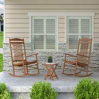 Outdoor Rocking Chair Set of 2 with table
