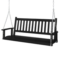 VEIKOUS Outdoor Swing Bench for Porch, 2-Person Wood Porch Swing with Heavy Duty Chains