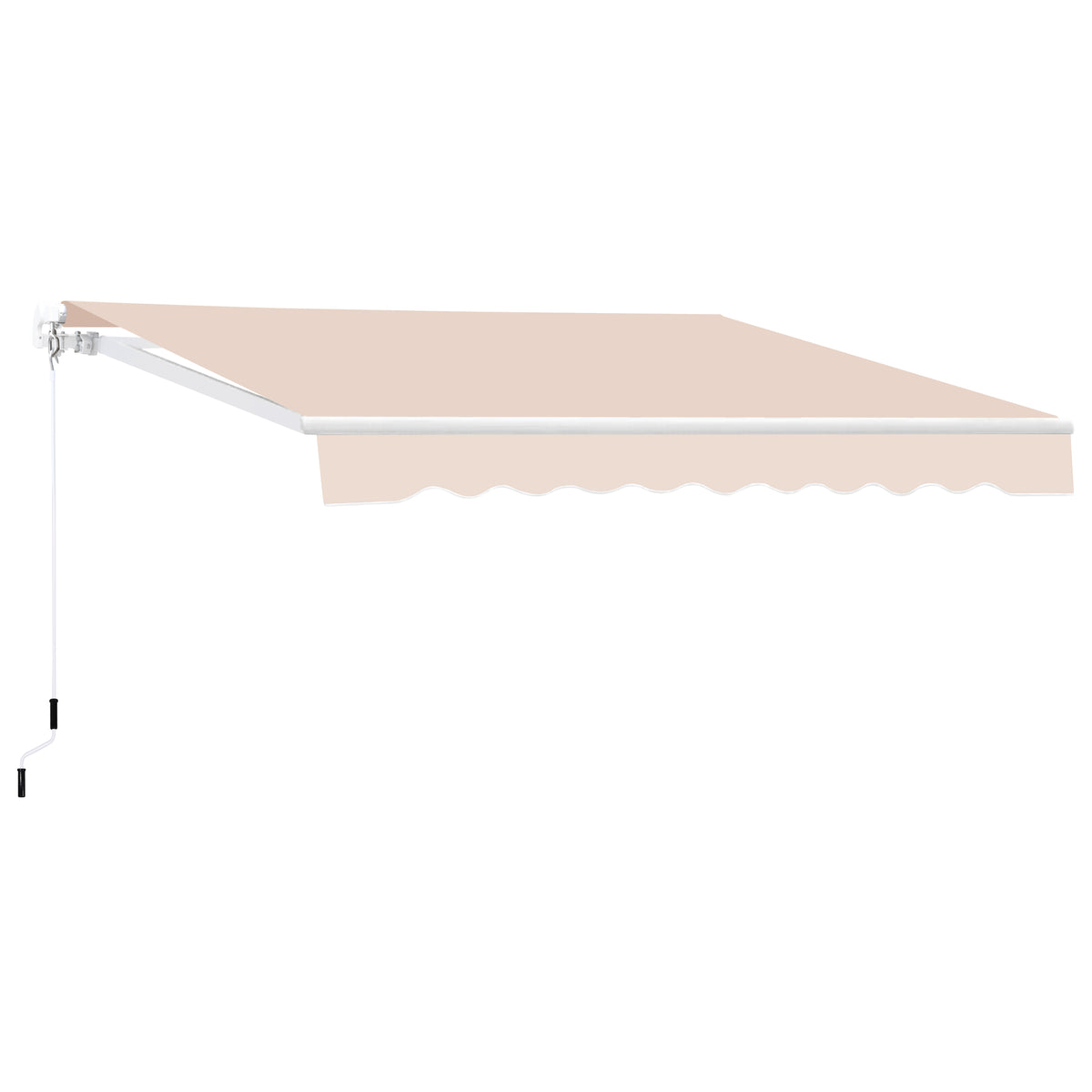 VEIKOUS Retractable Awnings for Patio, Outdoor Shelter with Manual Crank, 10'x8'