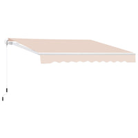 VEIKOUS Retractable Awnings for Patio, Outdoor Shelter with Manual Crank, 10'x8'