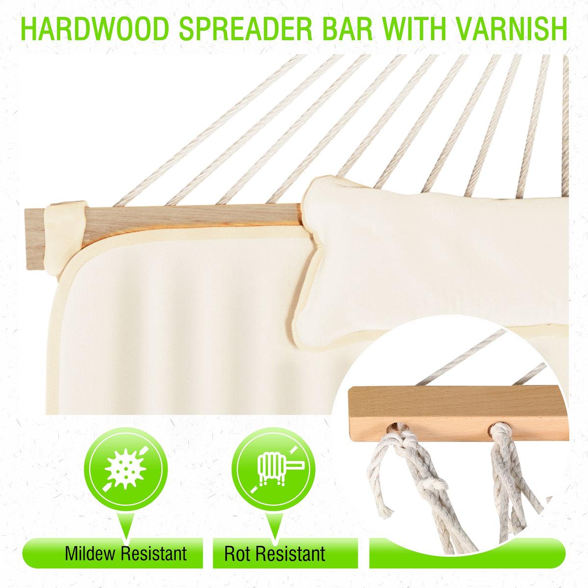 VEIKOUS Free-Standing Hammock, White