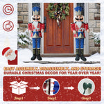Veikous 5FT Lighted Nutcracker Soldier Holiday Decor for Front Door Porch with Drum