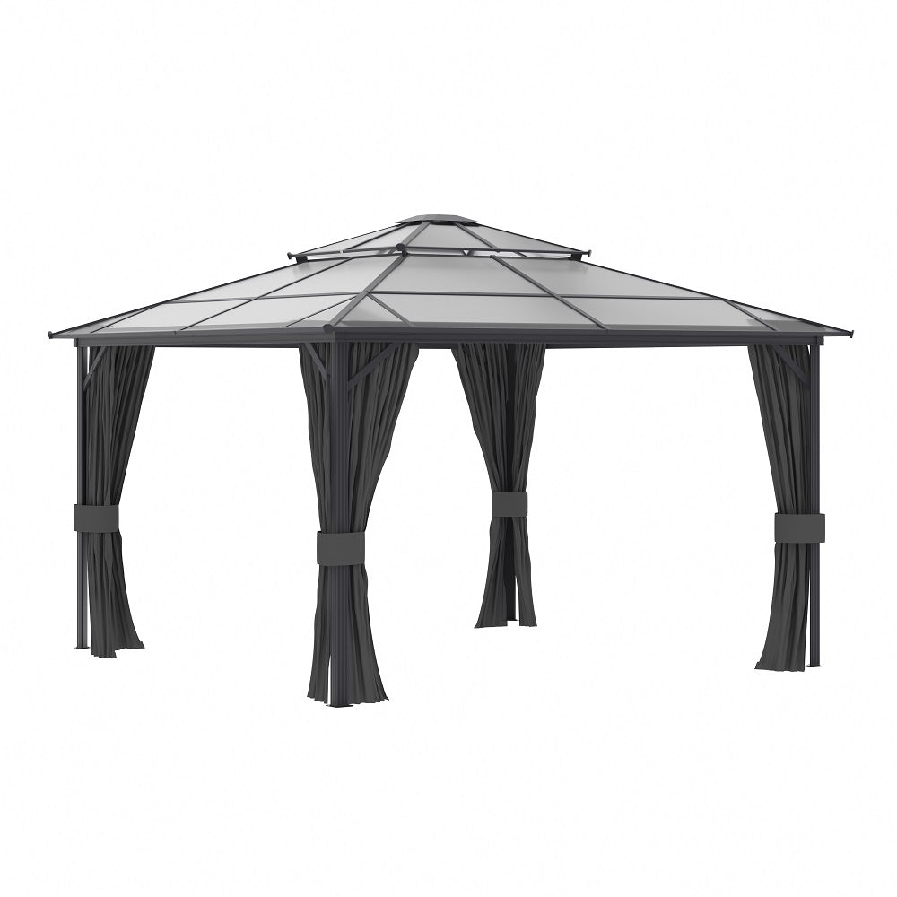 VEIKOUS Aluminum Gazebo with Polycarbonate Roof