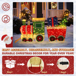 5FT Outdoor Christmas Decorations Lighted Train Set with Present and Christmas Tree 