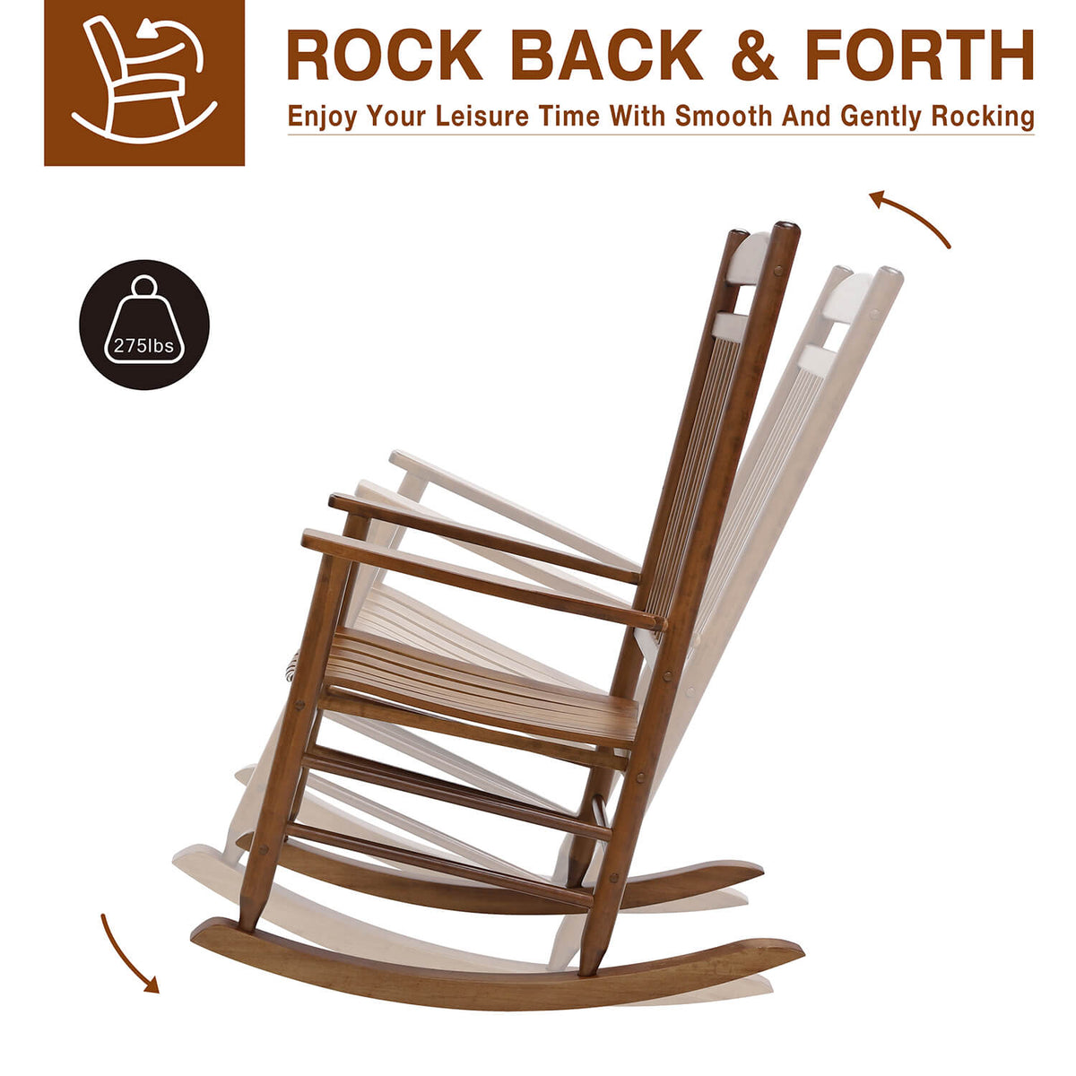 porch rocking chair set, Chocolate
