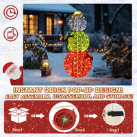 5ft Pre-Lit Pop-Up Stackable Ornament