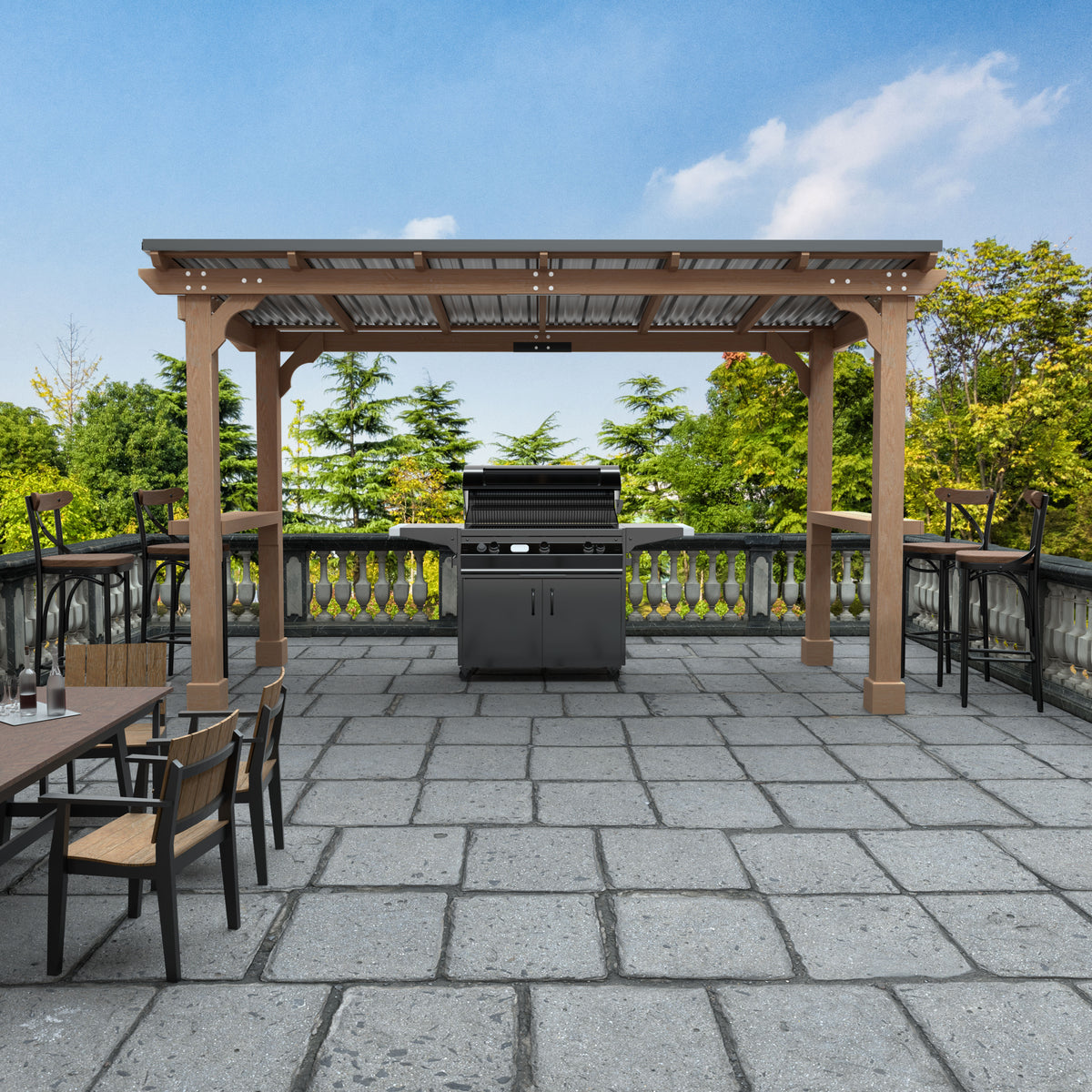 VEIKOUS Large 6ft*13ft Outdoor BBQ Gazebo - Your Ultimate Outdoor Entertaining Companion W