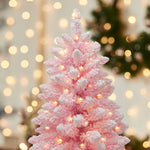 Snow Flocked Artificial Pencil Christmas Tree for Home Decoration