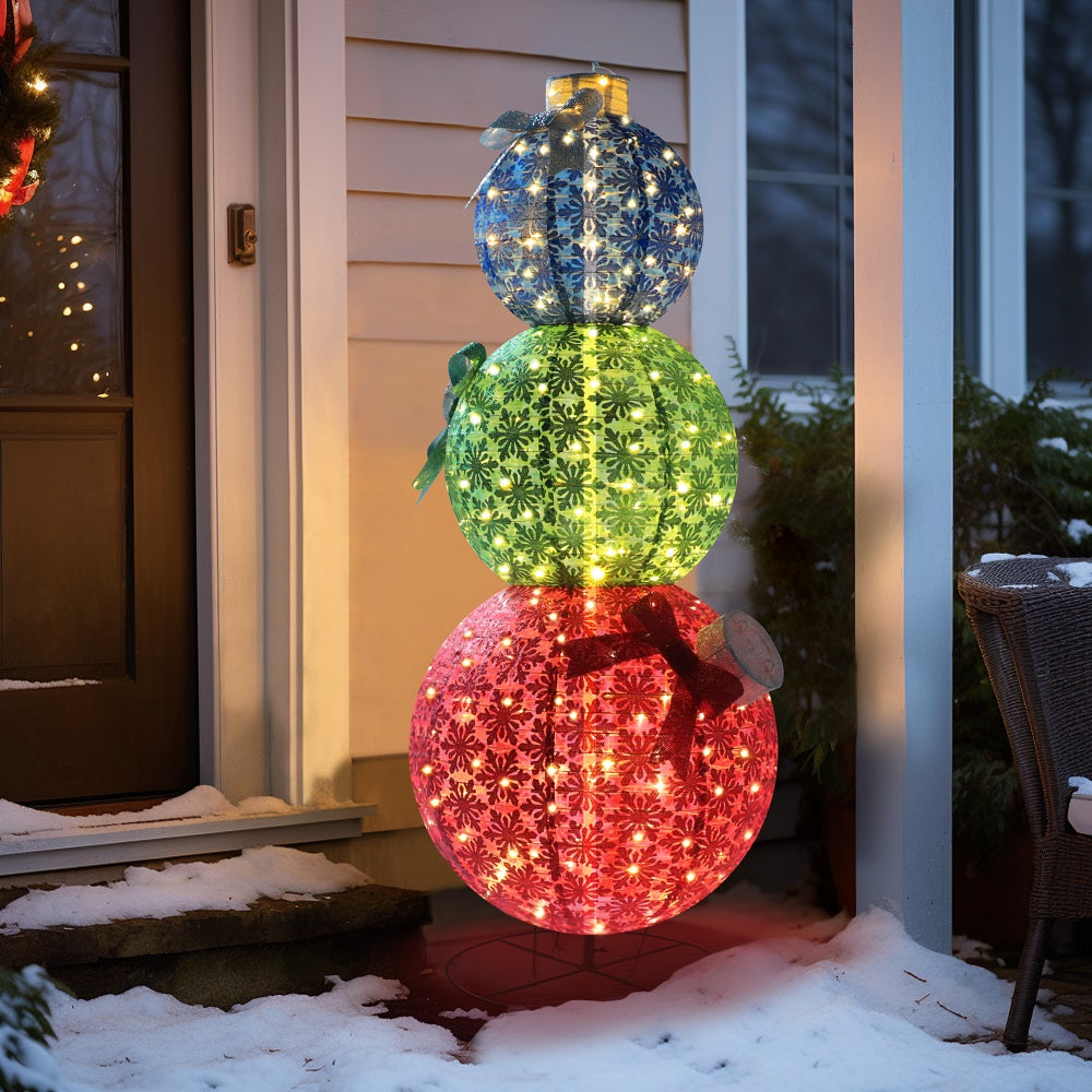 5ft Lit Christmas Ball Ornaments