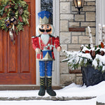 Veikous 5FT Lighted Nutcracker Soldier Holiday Decor for Front Door Porch with Drum