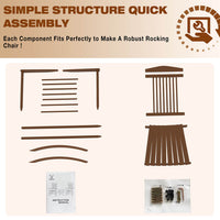 rocking chair set with table, Chocolate