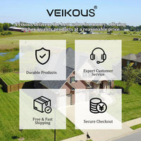 VEIKOUS Heavy Duty Carport, Outdoor Metal Carport Tent, Garage Car Shelter Shade with Metal Roof