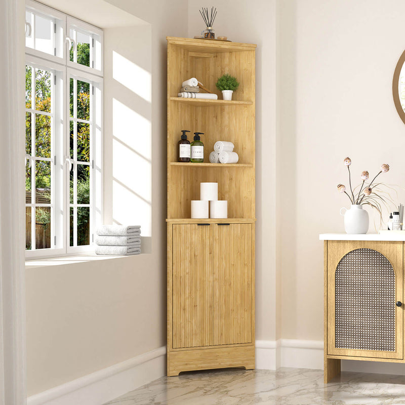 Tall Corner Cabinet with Doors