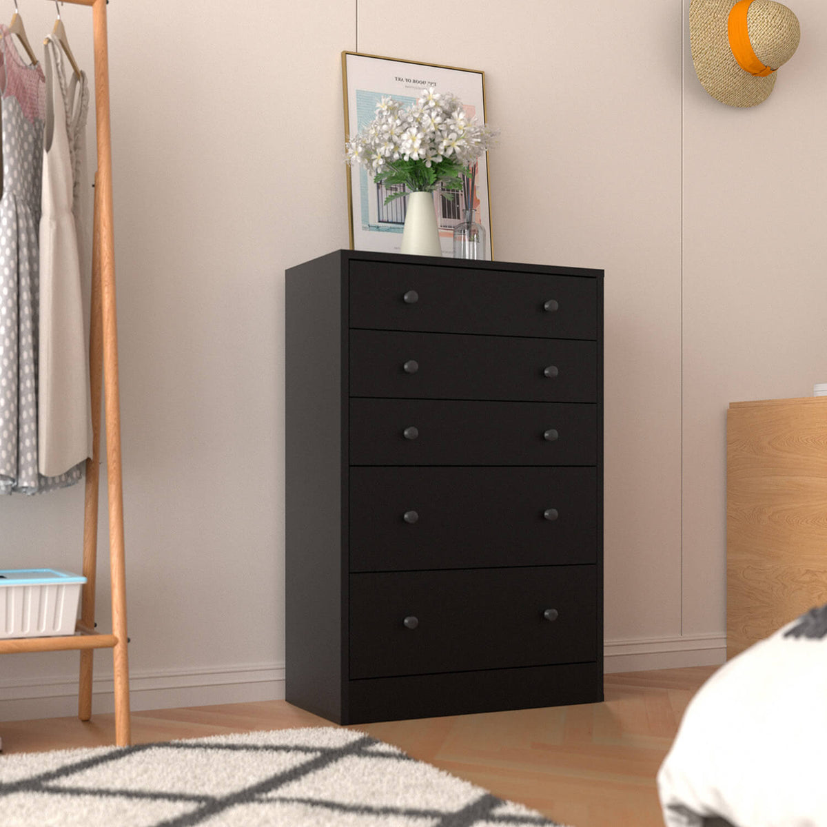 Tall Chest of Drawers for Bedroom, with Oversized Drawers Veikous Tall Chest of Drawers for Bedroom, with Oversized Drawers Veikous