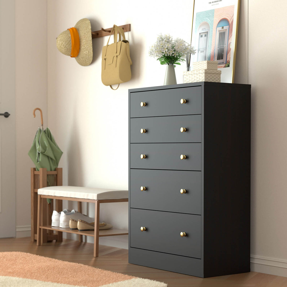 Tall Chest of Drawers for Bedroom, with Oversized Drawers – Veikous