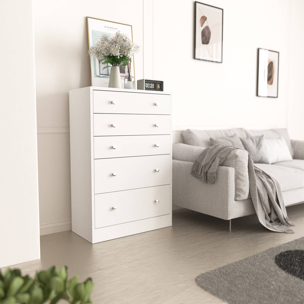 oversized dresser for bedroom Tall Chest of Drawers for Bedroom, with Oversized Drawers – Veikous