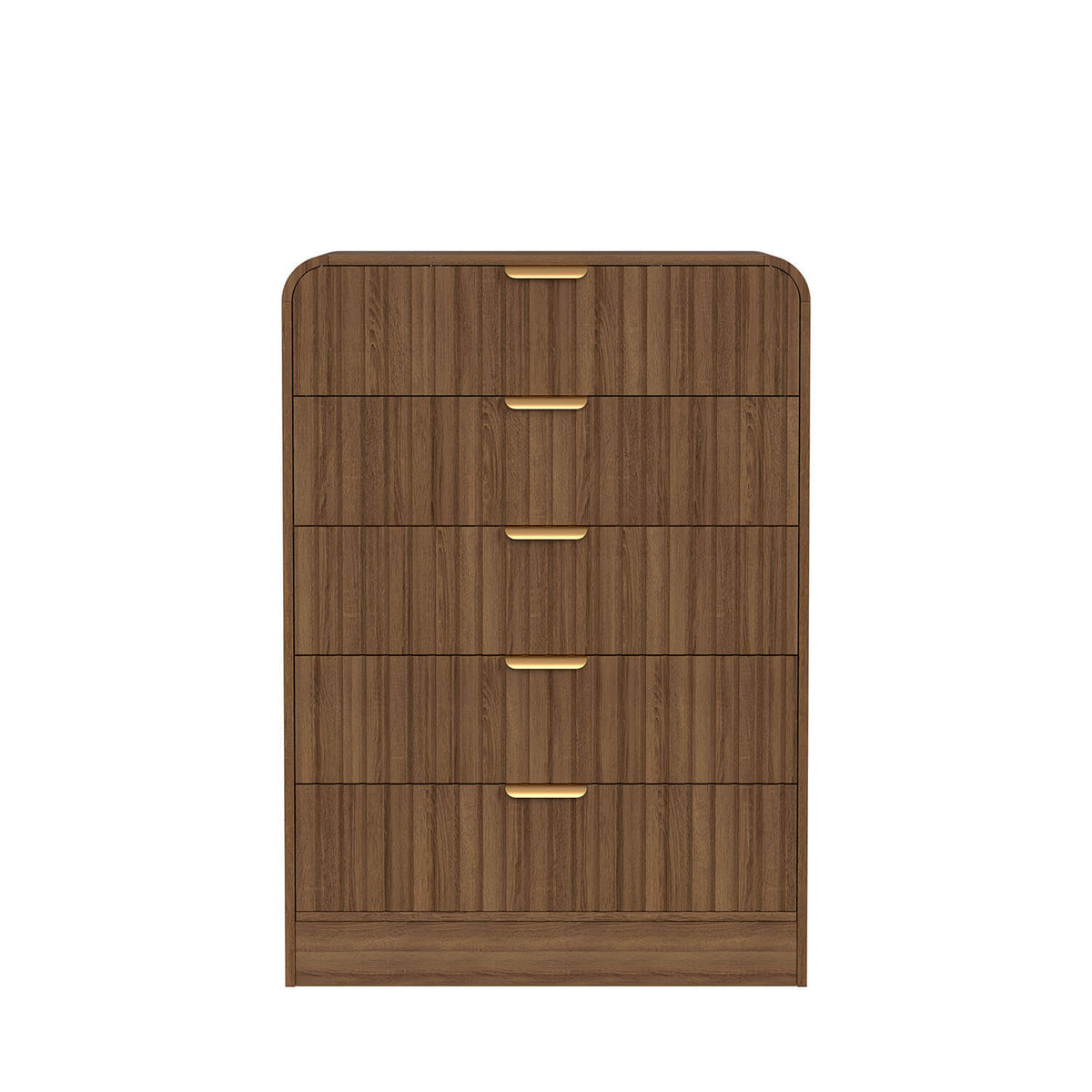 5 drawer chest dresser, brown