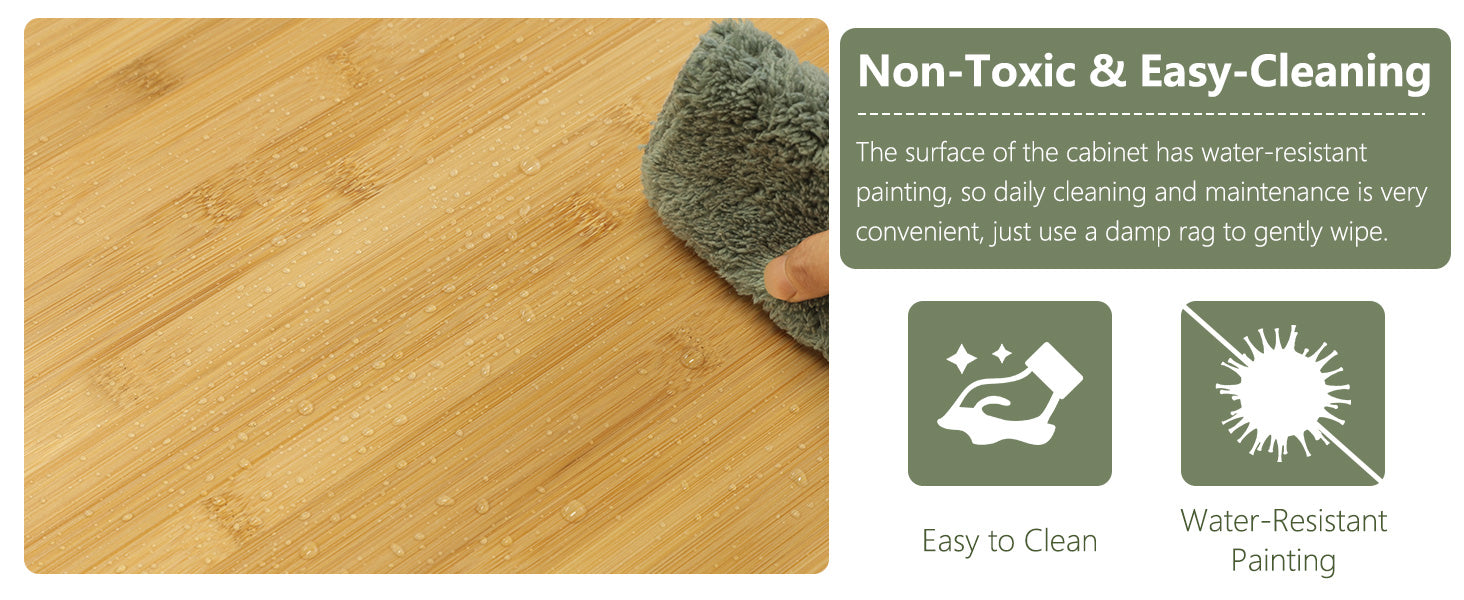 Non-toxic bamboo cabinet for entrance hall