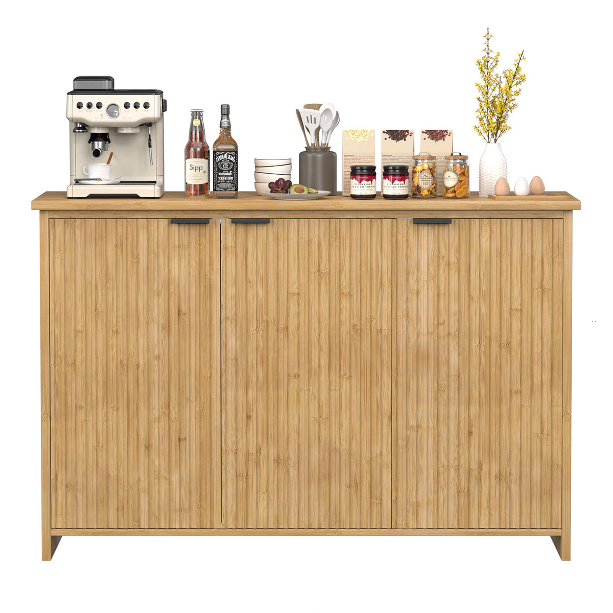 Fluted accent cabinet