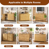 Cabinet with fluted doors for entryway