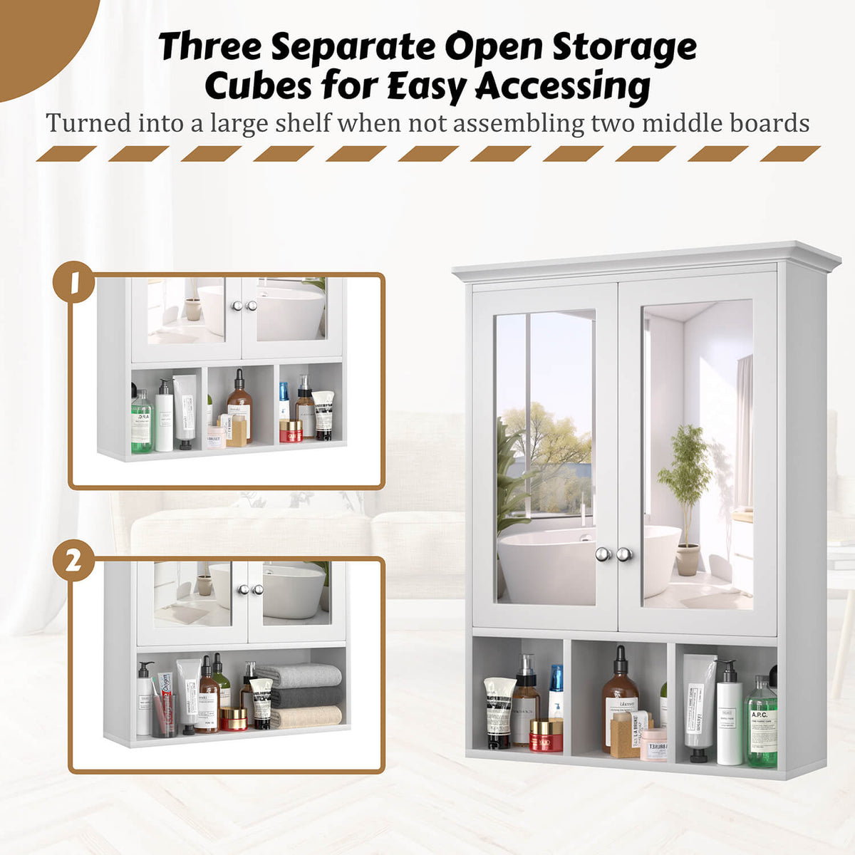 Wall Mounted Bath Storage Cabinet