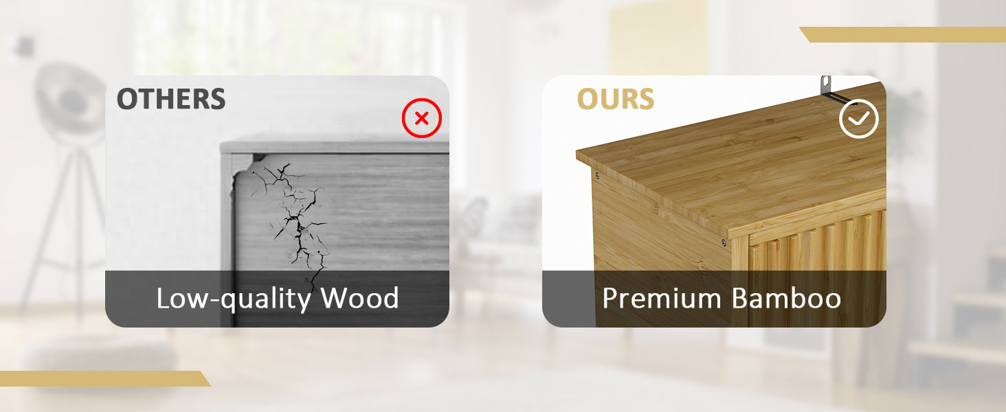 Premium bamboo bathroom wall cabinet