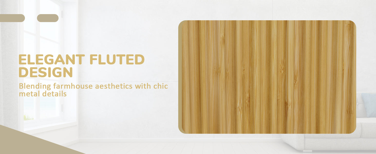 Fluted design hanging cabinet