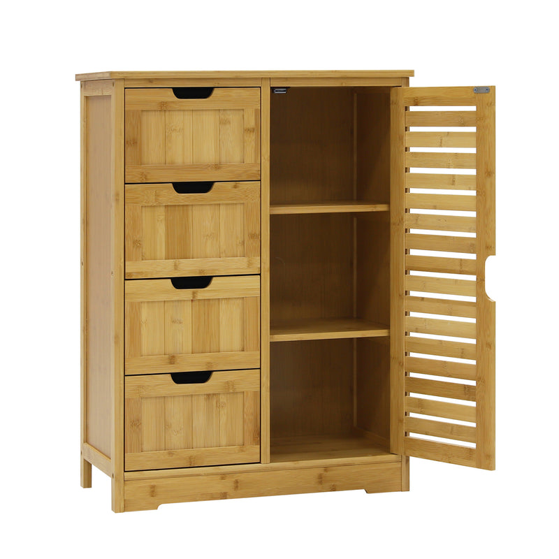 bamboo bathroom storage cabinet