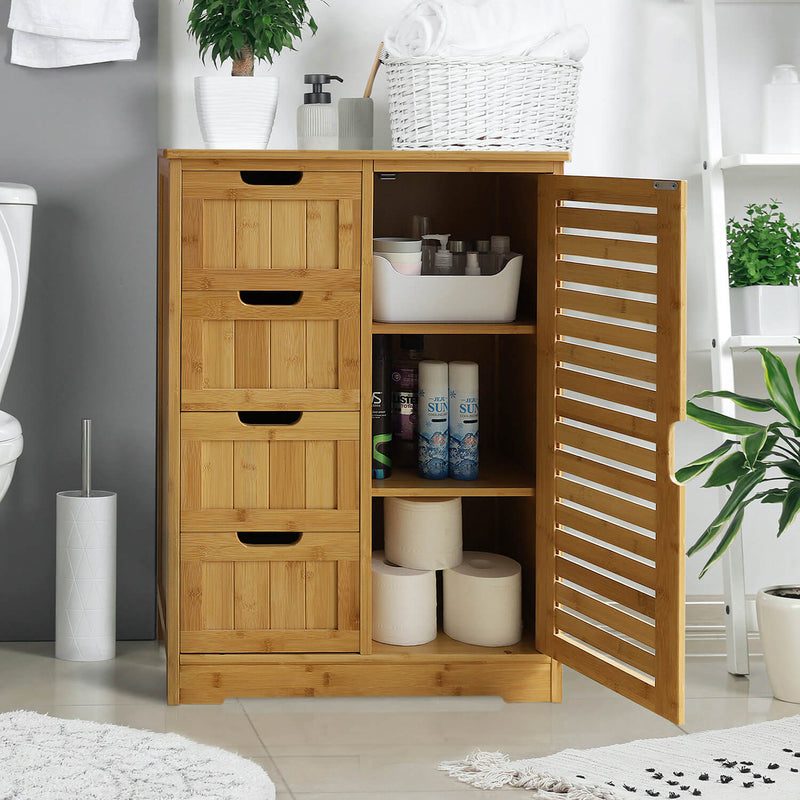 bamboo cabinets for bathroom