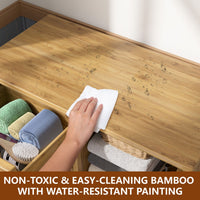 water-resistant bamboo bath cabinet