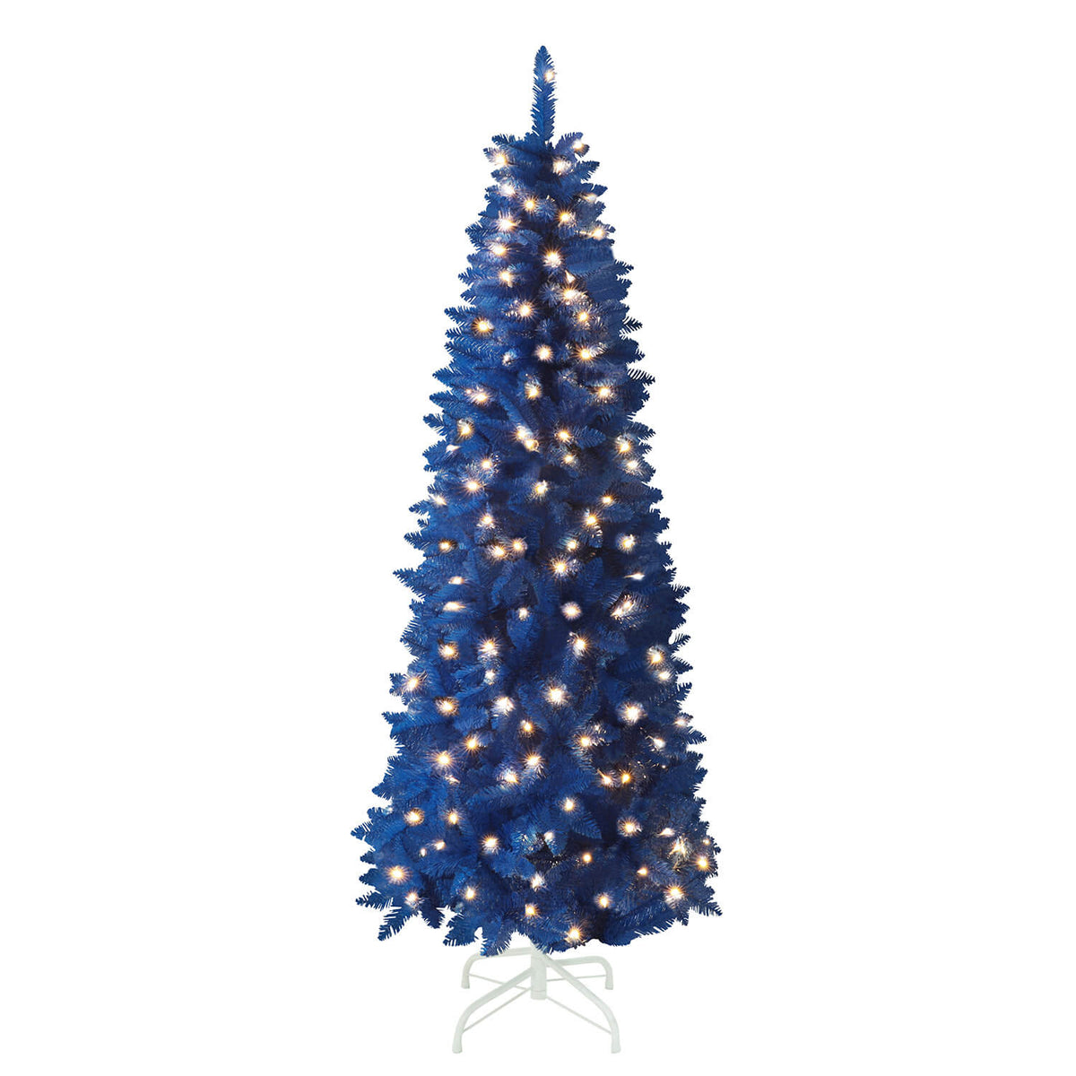 6ft Pencil Christmas Tree, Blue