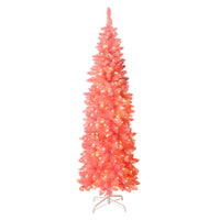 6ft Pencil Christmas Tree, Pink