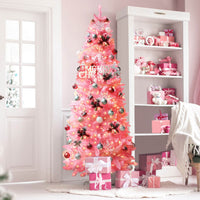 Small space christmas tree, pink