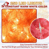 250 LED Lights Pencil Christmas Tree, Pink