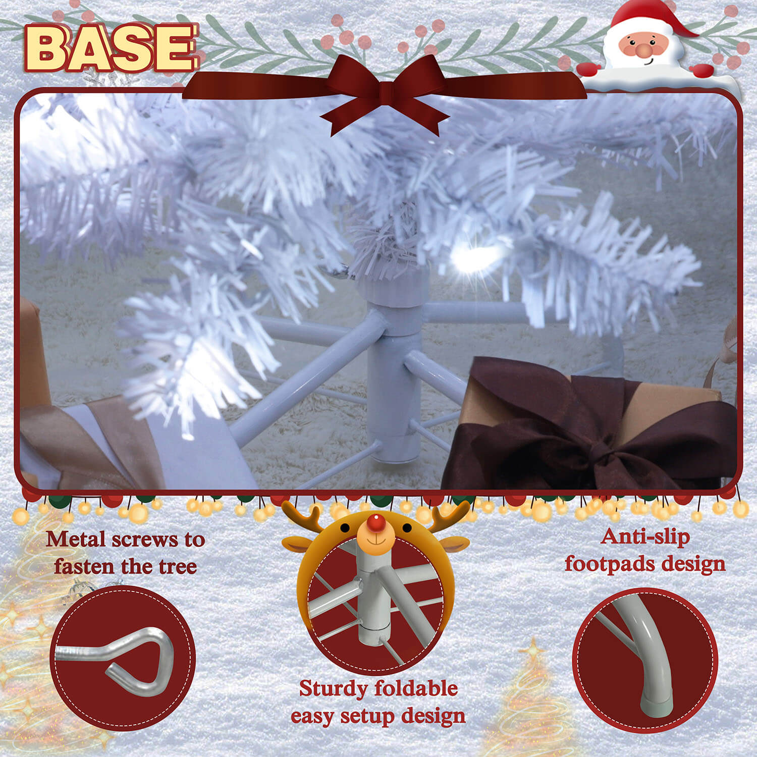 Artificial White Christmas Tree for Home Holiday Decor – Veikous