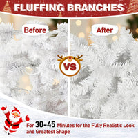 6ft Artificial Christmas Tree, White