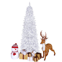 Artificial Christmas Tree White for Home Holiday Decor, Pre-Lit 7.5ft